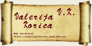 Valerija Korica vizit kartica